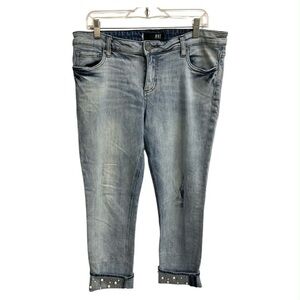 Kut from the Kloth Light Blue Cropped Jeans Size L
